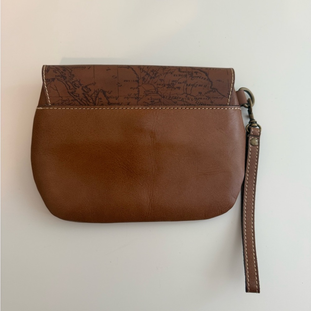 Patricia Nash Brown Leather Wristlet Clutch - Picture 2 of 4